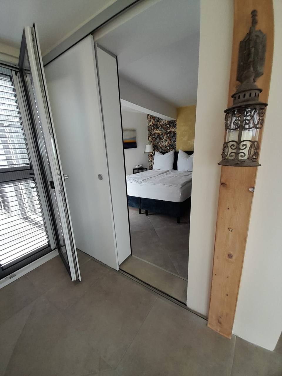 Blick ins Schlafzimmer