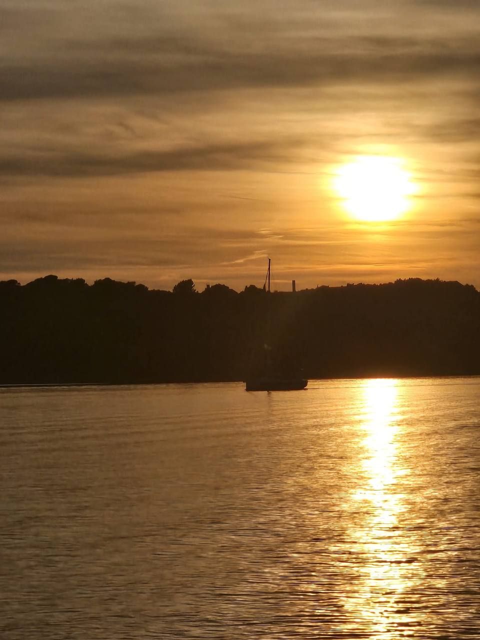 Sonnenuntergang über der Bucht von Pomer